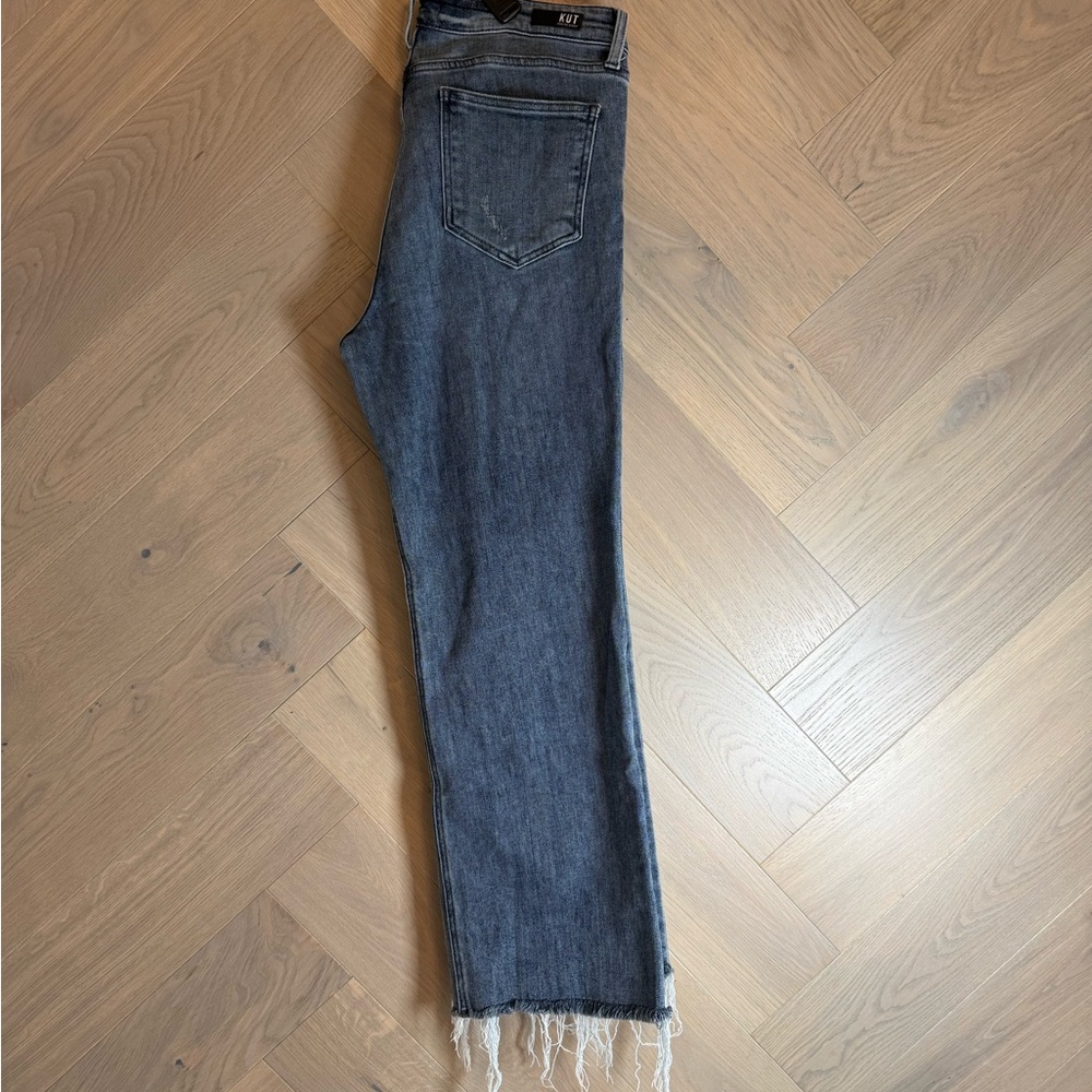 Kut from the Kloth High Rise Straight Leg Jeans - Washed Black
